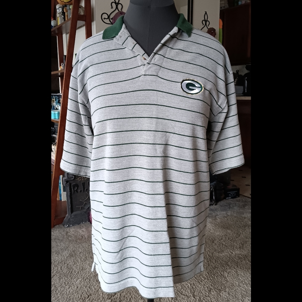 💚💛 Vintage 1997 Green Bay Packers Iron Knights Athletics Polo Shirt NFL Medium